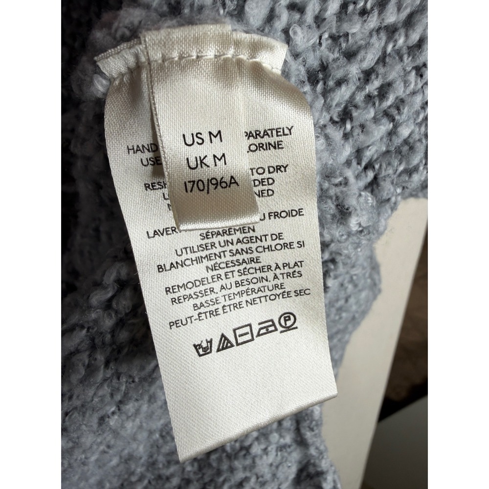 Free People Womens BFF Cowl Neck Boucle Knit Sweater Size Medium Gray Soft Warm - Picture 7 of 9